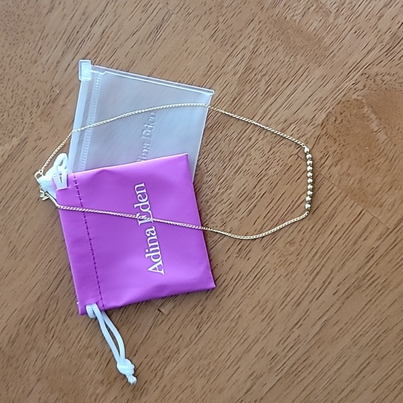 16" Adina Eden Gold Beaded Ball Chain Necklace - Picture 3 of 3